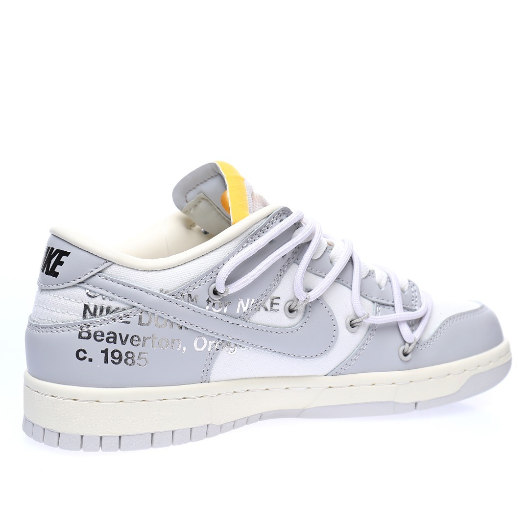 Off-White™ x Nike SB Dunk Low Lot"The 49/50"White fog gray black fluorescent yellow 2026 | Drip Kickz Off-White™ x Nike SB Dunk Low Lot"The 49/50"White fog gray black fluorescent yellow - Image 4
