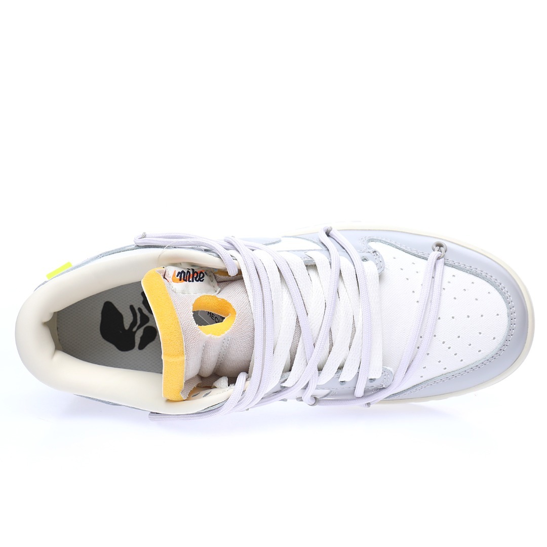 Off-White™ x Nike SB Dunk Low Lot"The 49/50"White fog gray black fluorescent yellow 2026 | Drip Kickz Off-White™ x Nike SB Dunk Low Lot"The 49/50"White fog gray black fluorescent yellow - Image 6