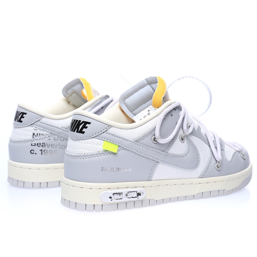 Off-White™ x Nike SB Dunk Low Lot"The 49/50"White fog gray black fluorescent yellow 2026 | Drip Kickz Off-White™ x Nike SB Dunk Low Lot"The 49/50"White fog gray black fluorescent yellow - Image 5