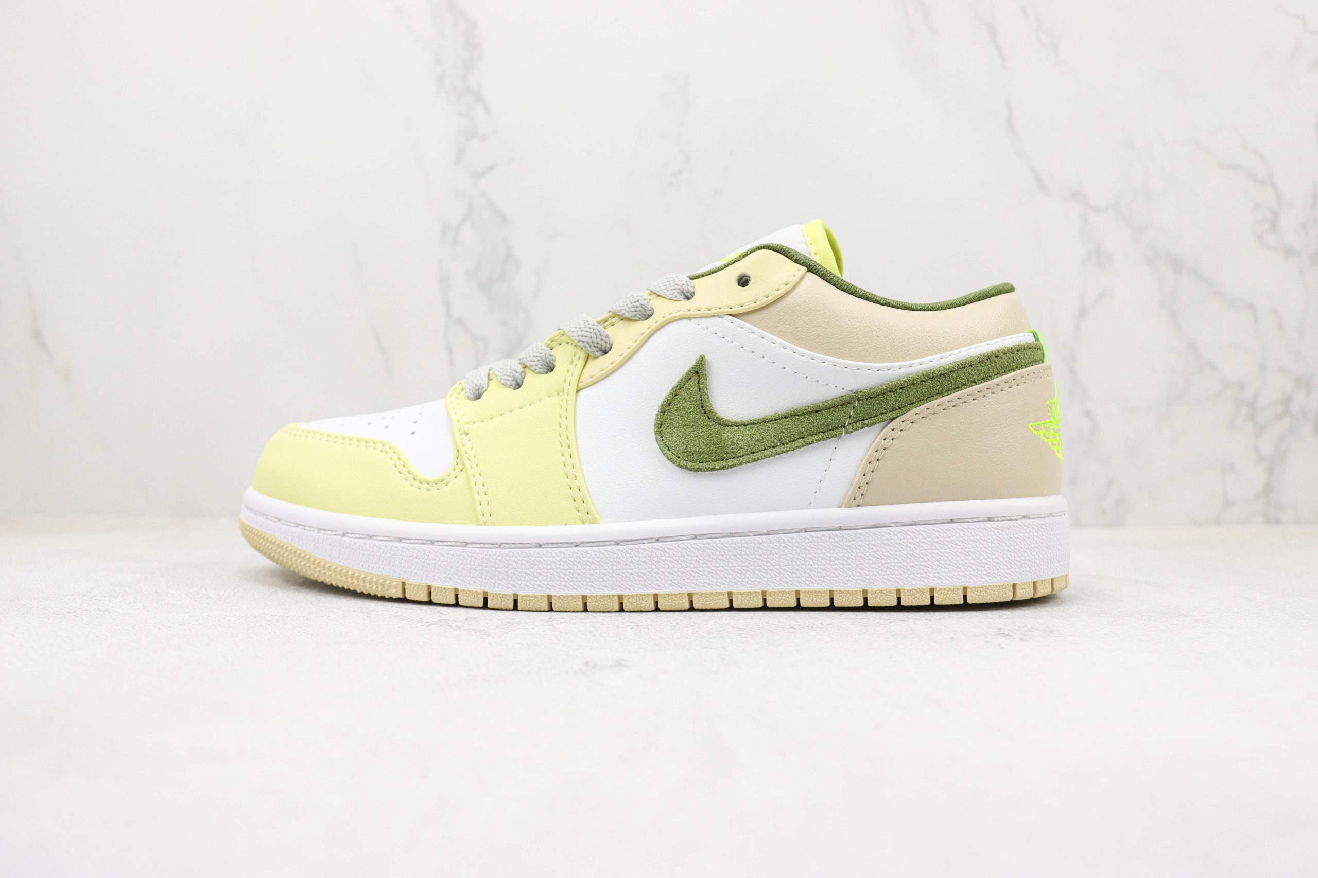 Nike Air Jordan 1 Low Sail White Oil Green 2026 | Drip Kickz Nike Air Jordan 1 Low Sail White Oil Green