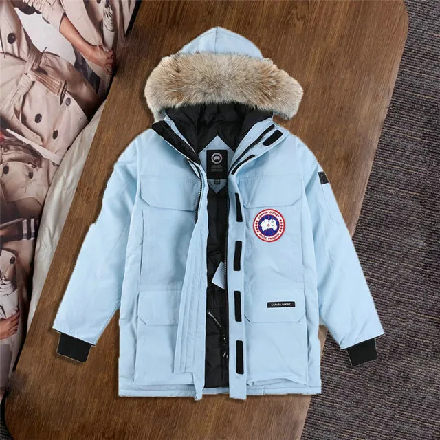 Canada Goose Parka Jacket Light Blue 2026 | Drip Kickz Canada Goose Parka Light Blue Jacket front view