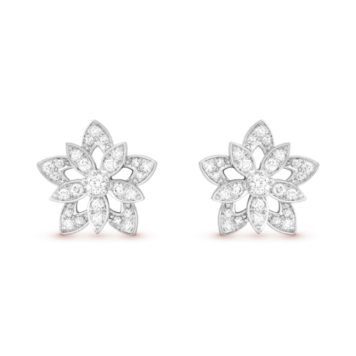 Lotus openwork earrings