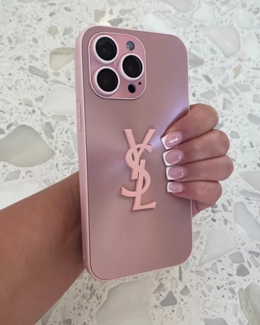 YSL Pink on Pink iPhone Case - Image 2