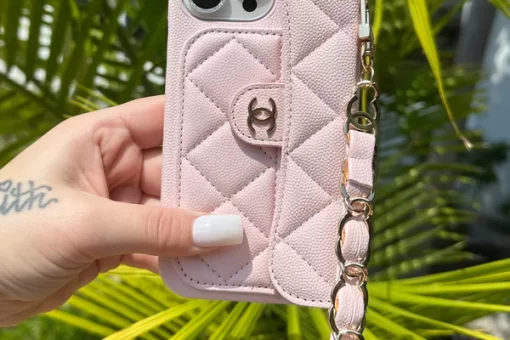 CC Pink Wallet Chain iPhone Case 2025