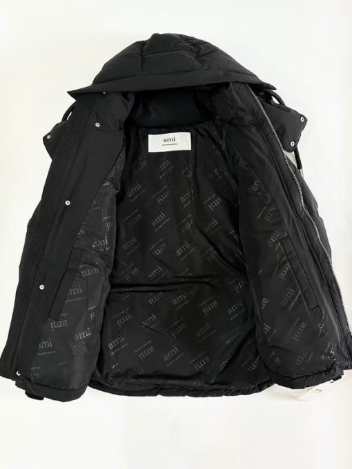 AMI Paris New Down Jacket Black - Image 2