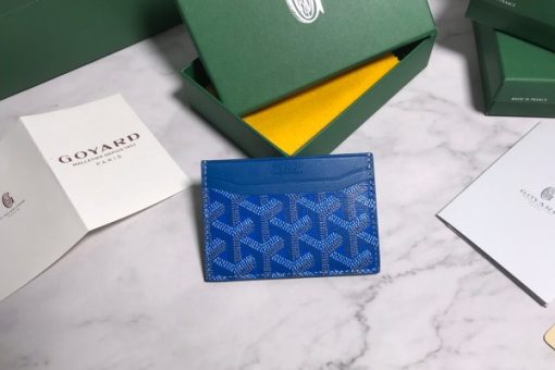 Goyard Card Holder Wallet Blue for Men