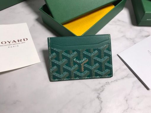 Goyard Card Holder Wallet Green for Men