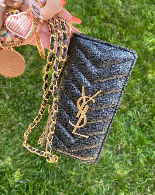 YSL Yesenia Wallet Phone Case - Black - Image 3