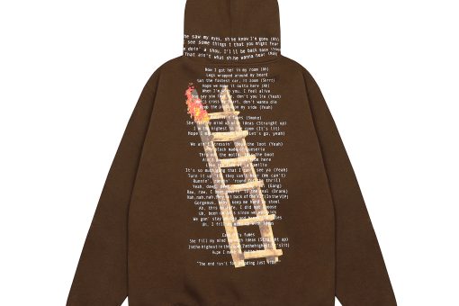 Travis Scott Cactus Jack Letter Hoodie Brown 2025