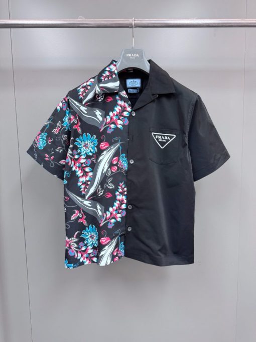 Prada Shirt Two Part Black Multi Color