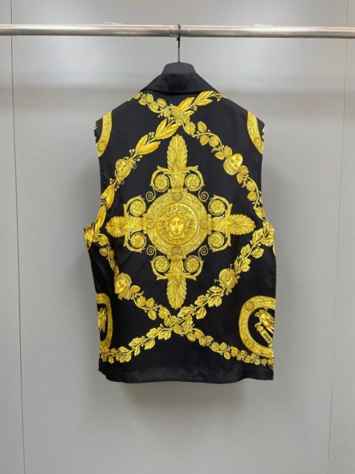 Versace Vest Shirt Black Yellow - Image 2