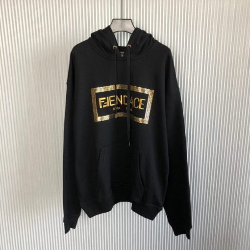 Versace X Fendi Hoodie Black Gold