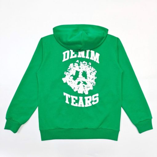 Denim Tears Zip Hoodie Green - Image 2