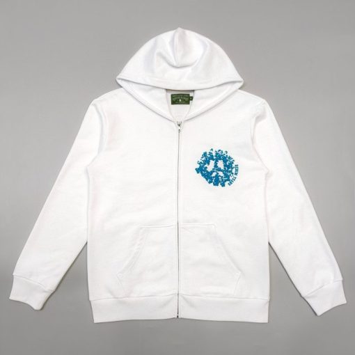 Denim Tears Zip Hoodie White