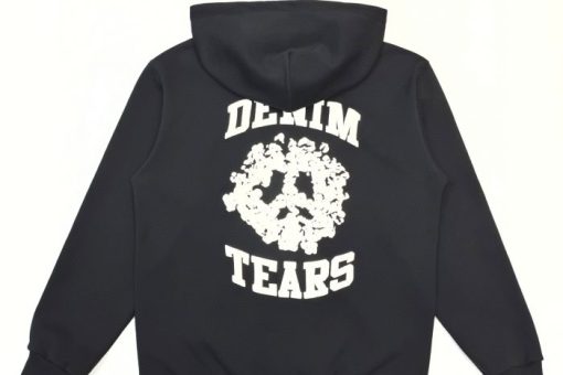 Denim Tears Zip Hoodie Black 2025