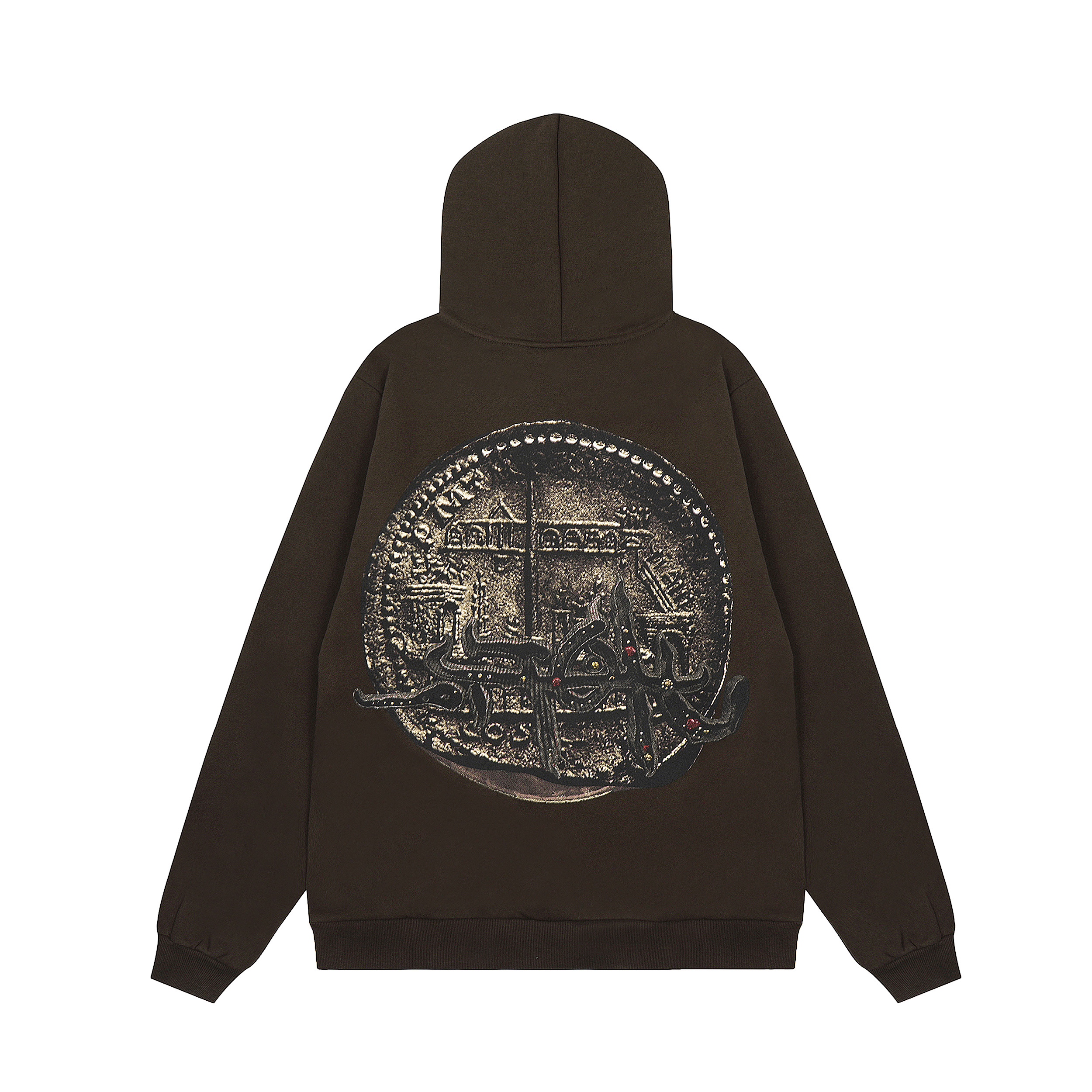 Travis Scott Utopia Circus Zip Hoodie Brown 2026 | Drip Kickz Travis Scott Utopia Circus Zip Hoodie Brown - Image 3