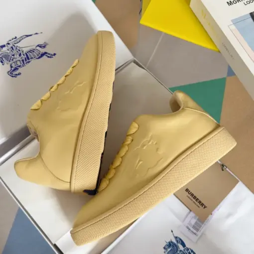 Burberry 2024 New Leather Box Sneaker Yellow - Image 2