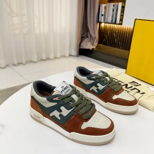 Fendi 2024SS Sneaker Brown Green - Image 3