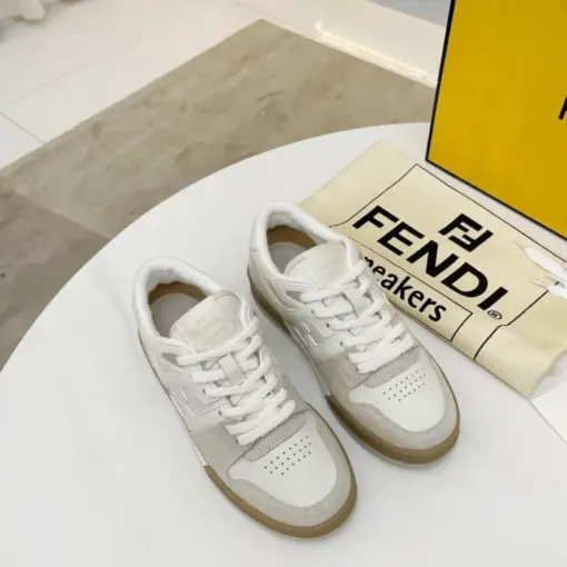 Fendi 2024SS Sneaker White Grey - Image 4