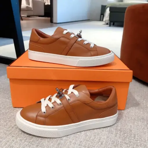 Hermes Day Sneaker Brown - Image 2