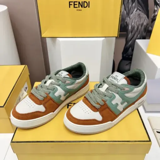 Fendi Match Low Top Sneaker Core Brown - Image 4