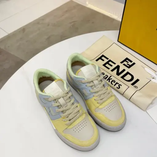 Fendi 2024SS Sneaker Yellow Ice Blue - Image 4