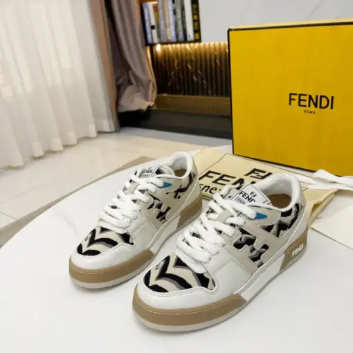 Fendi 2024SS Sneaker White Black - Image 2