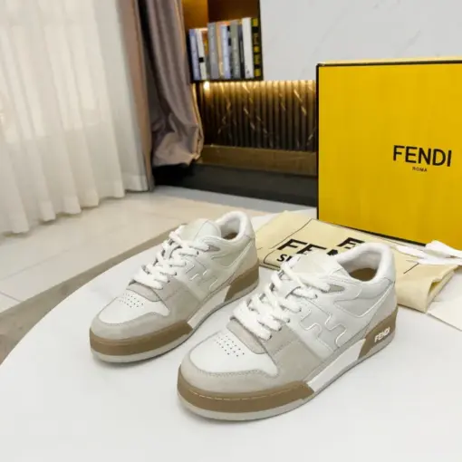 Fendi 2024SS Sneaker White Grey - Image 3