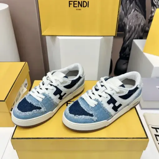 Fendi Match Low Top Sneaker Blue - Image 2