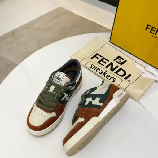 Fendi 2024SS Sneaker Brown Green - Image 2