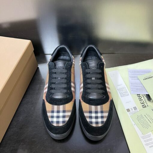 Burberry Vintage Check Patchwork Sneaker Black - Image 4