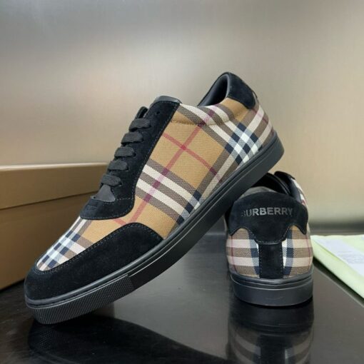 Burberry Vintage Check Patchwork Sneaker Black - Image 2