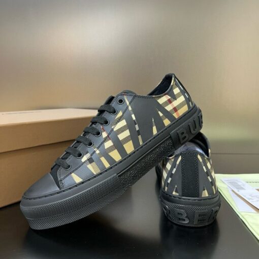 Burberry Cotton Jack Low 19 Sneaker Black Sand - Image 2