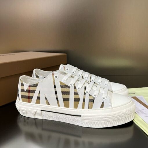 Burberry Cotton Jack Low 19 Sneaker White Sand