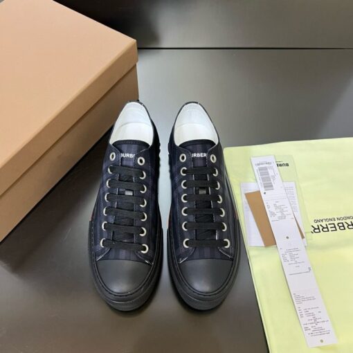 Burberry Cotton Jack Low 19 Sneaker Black Denim - Image 4