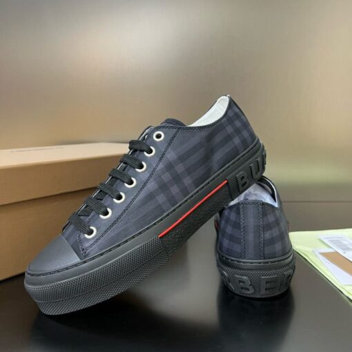 Burberry Cotton Jack Low 19 Sneaker Black Denim - Image 2