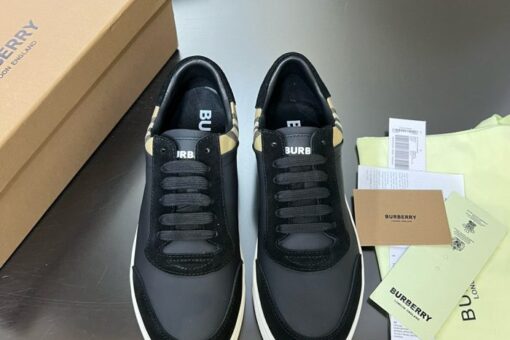 Burberry Leather And Suede Sneaker Black 2025