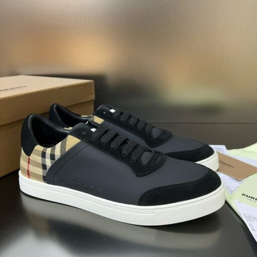 Burberry Leather And Suede Sneaker Black