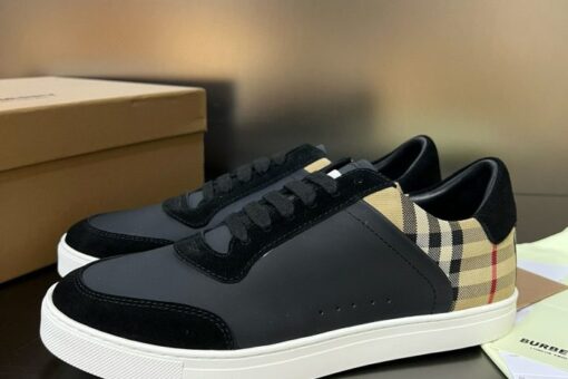 Burberry Leather And Suede Sneaker Black 2025