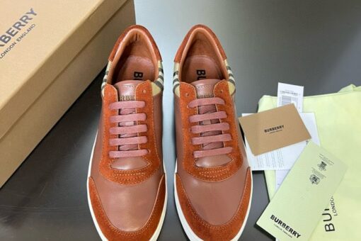 Burberry Leather And Suede Sneaker Brown 2025