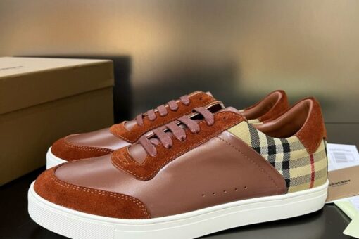 Burberry Leather And Suede Sneaker Brown 2025