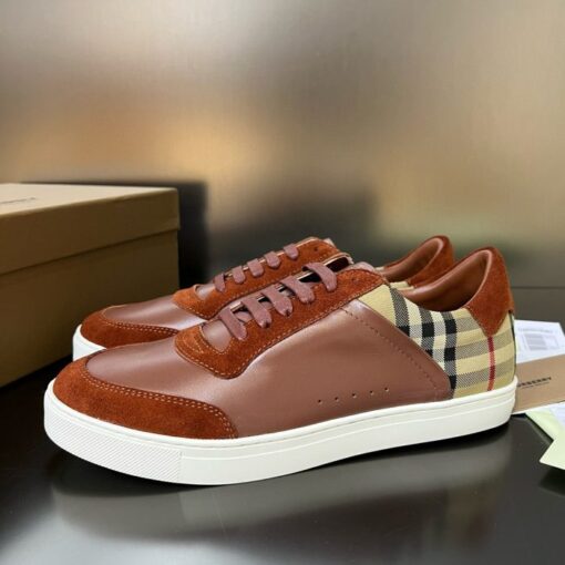 Burberry Leather And Suede Sneaker Brown - Image 3