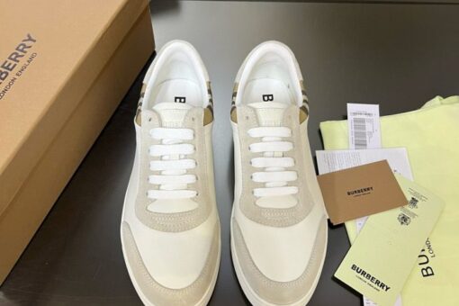 Burberry Leather And Suede Sneaker White 2025