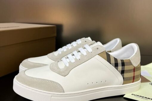 Burberry Leather And Suede Sneaker White 2025