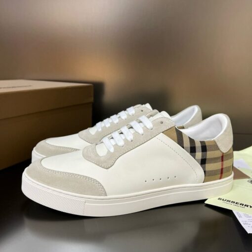 Burberry Leather And Suede Sneaker White - Image 3