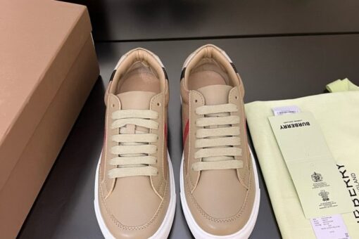 Burberry House Check and Leather Sneaker Beige 2025