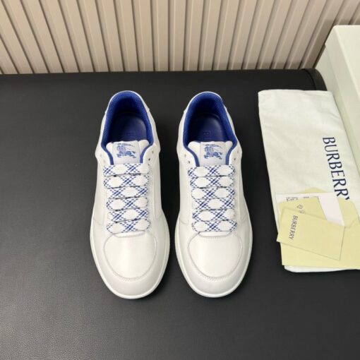 Burberry Leather Stock Sneakers White - Image 4