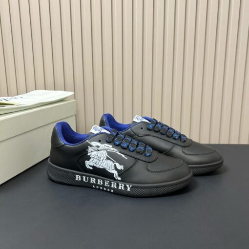 Burberry Leather Stock Sneakers Black & White