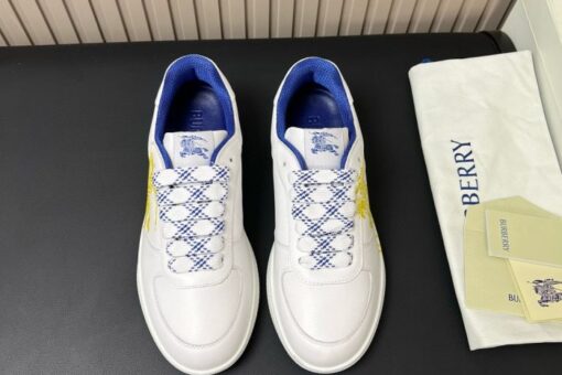 Burberry Leather Stock Sneakers White & Yellow 2025