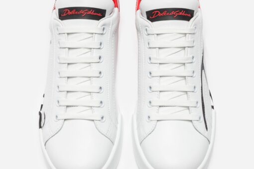 Dolce & Gabbana Elegant White Leather Portofino Sneaker 2025